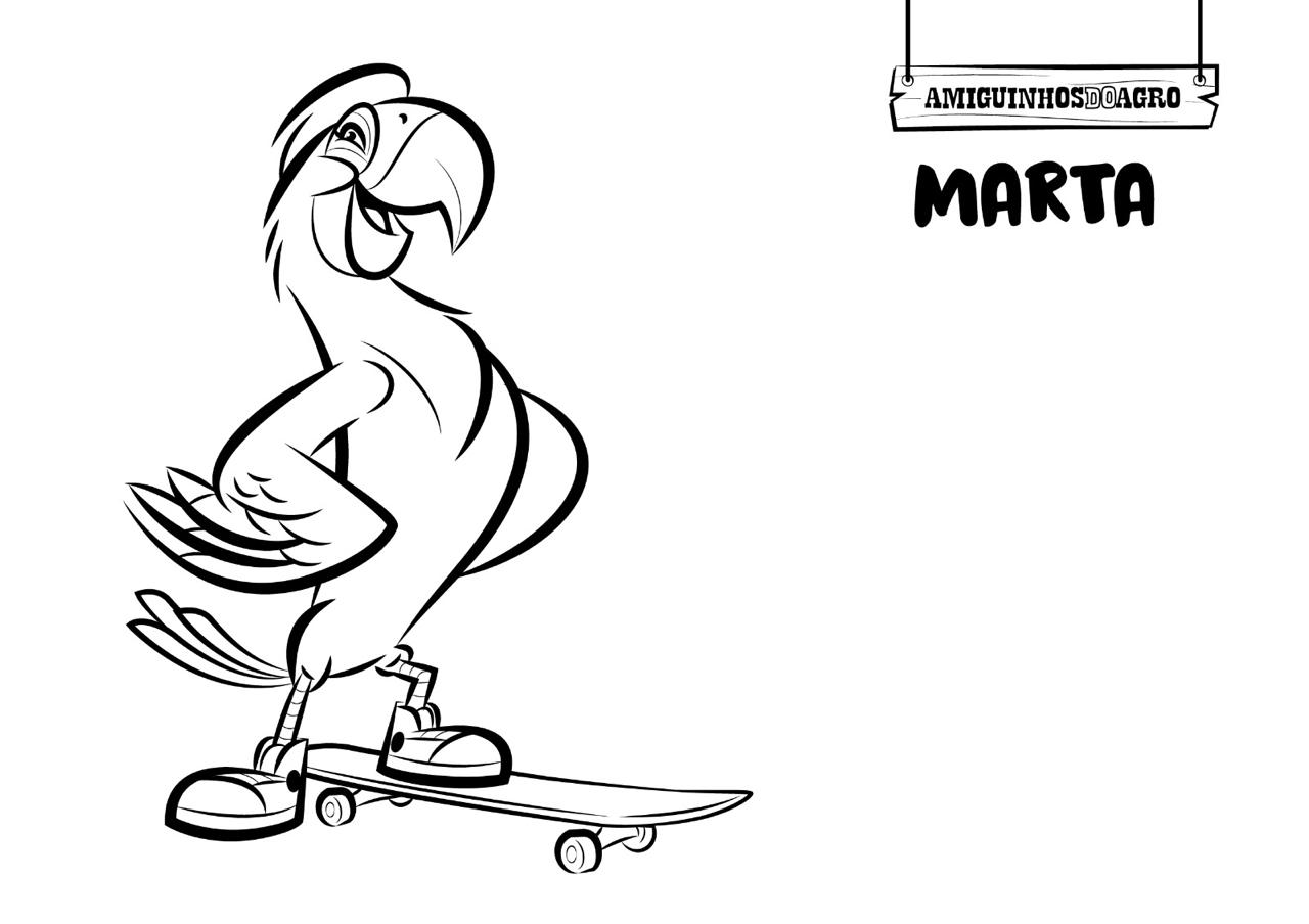 Marta para colorir